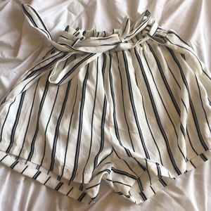 White and Black Shorts